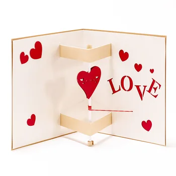 

10pcs 15x15cm valentine's day hollowed out cards for lovers wedding engagement pop up 3d cards