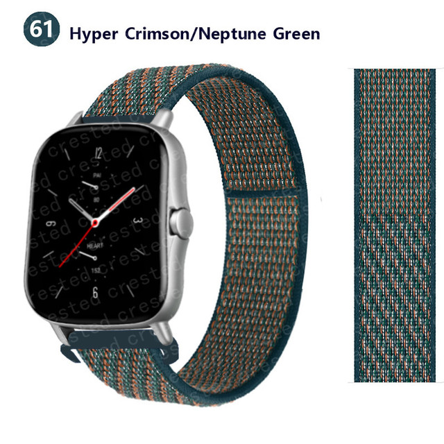 Nylon band For Amazfit GTS/2/2e/GTS2 Mini/GTR 3 Pro 42mm/47mm/GTR2/2e/stratos 2/3 Sport Loop Bracelet Amazfit bip strap