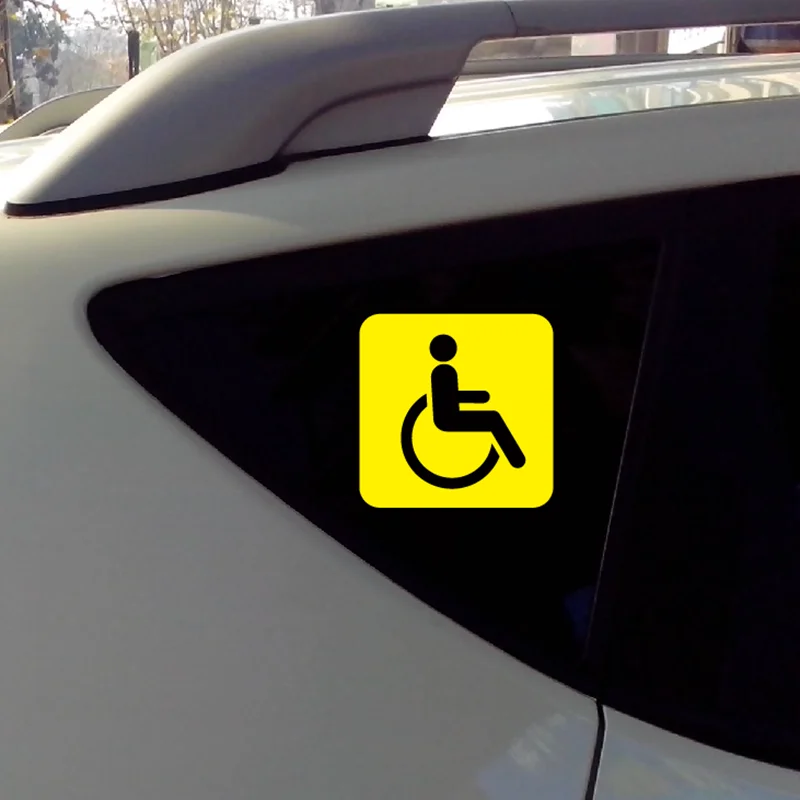 2pcs 10cmx10cm Car Side Window Stickers Reflective Decals Decorate Accessories Warning Signs for the Disabled Cover Scratches car reflective stickers,car door stickers,car sticker film,car sticker,car stickers,car body stickers,car key sticker