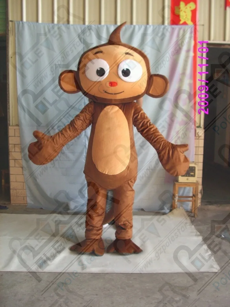 

quality brown monkeys mascot costumes cartoon smile monkey mascot design