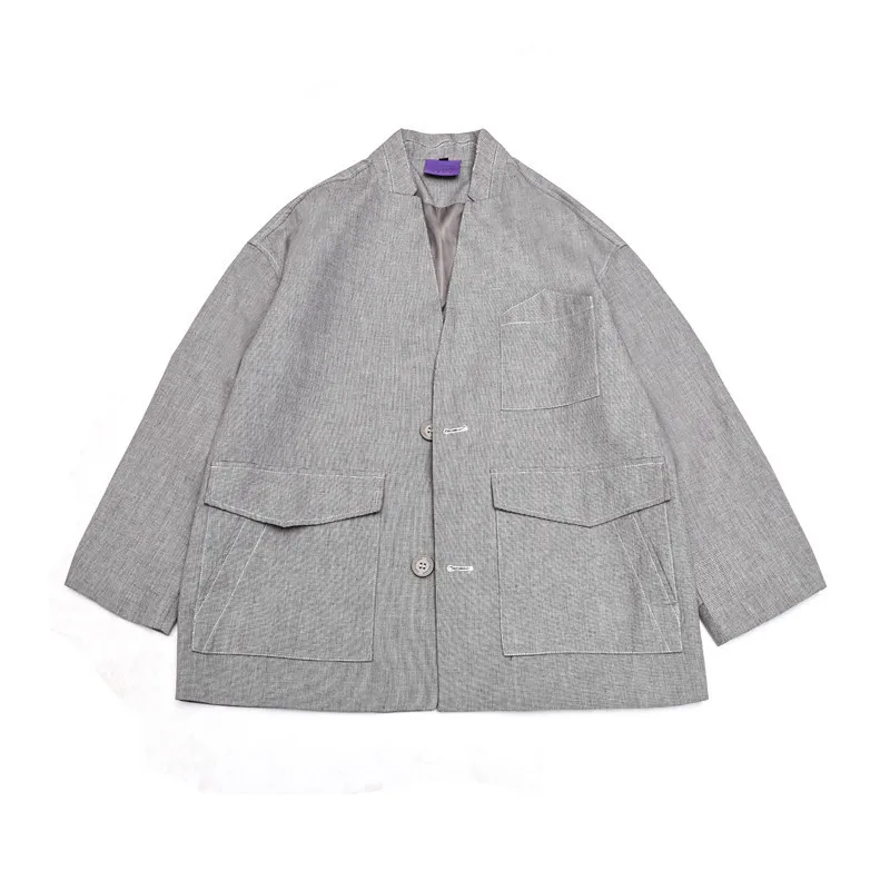 

Осенняя куртка, новинка 2023, однотонная простая универсальная базовая Молодежная куртка с большими карманами