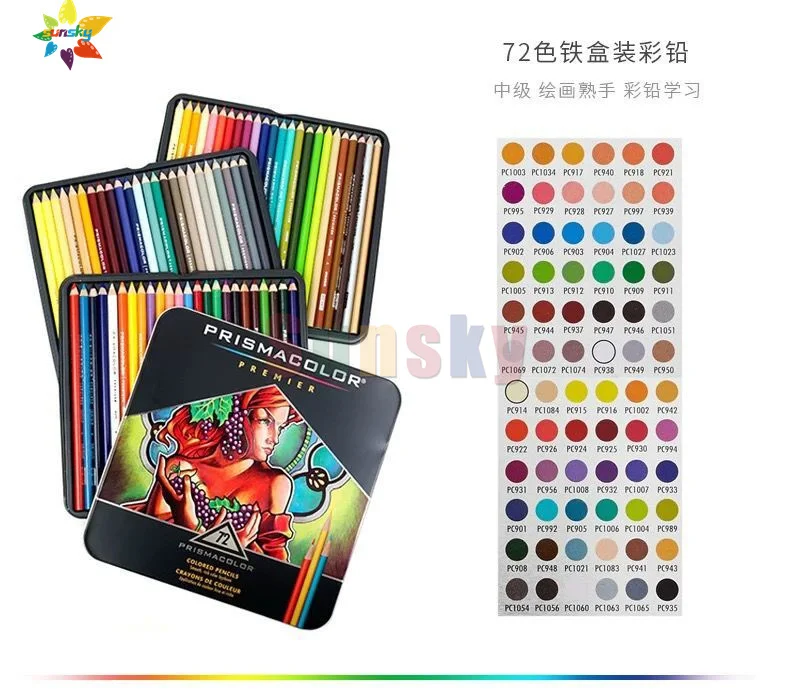 Usa Original Prismacolor Colored Pencils 72 Color Pencil With 7pc Sketch Art  Kit Gift Set Artist Premier Wooden Soft Core - Wooden Colored Pencils -  AliExpress