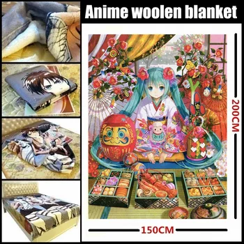 

Anime/Hatsune Miku Beautiful woolen blanket/Sheets/Dual purpose
