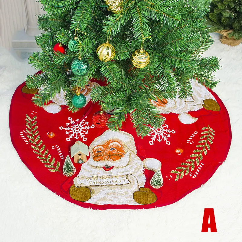 

Christmas Ornament Tree Bottom Decor Polyester Cotton Tree Skirt Xmas Party Decor Supplies P666