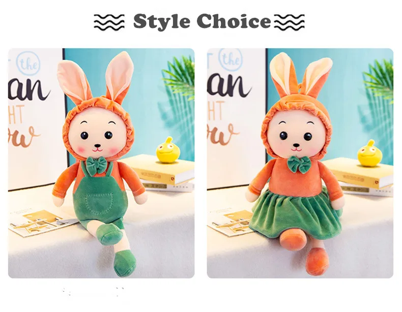 40cm Lovely Rabbit Doll Stuffed Toys Plush Animals Kids Toys for Girls Boys Kawaii Baby Plush Toys Cartoon Rabbit Soft Toys