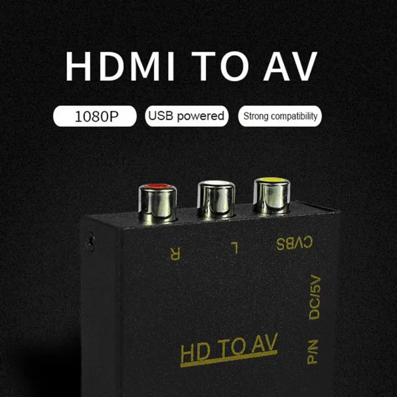 HDMI К AV RCA CVBs композитный видео аудио конвертер адаптер для ТВ ПК ноутбук