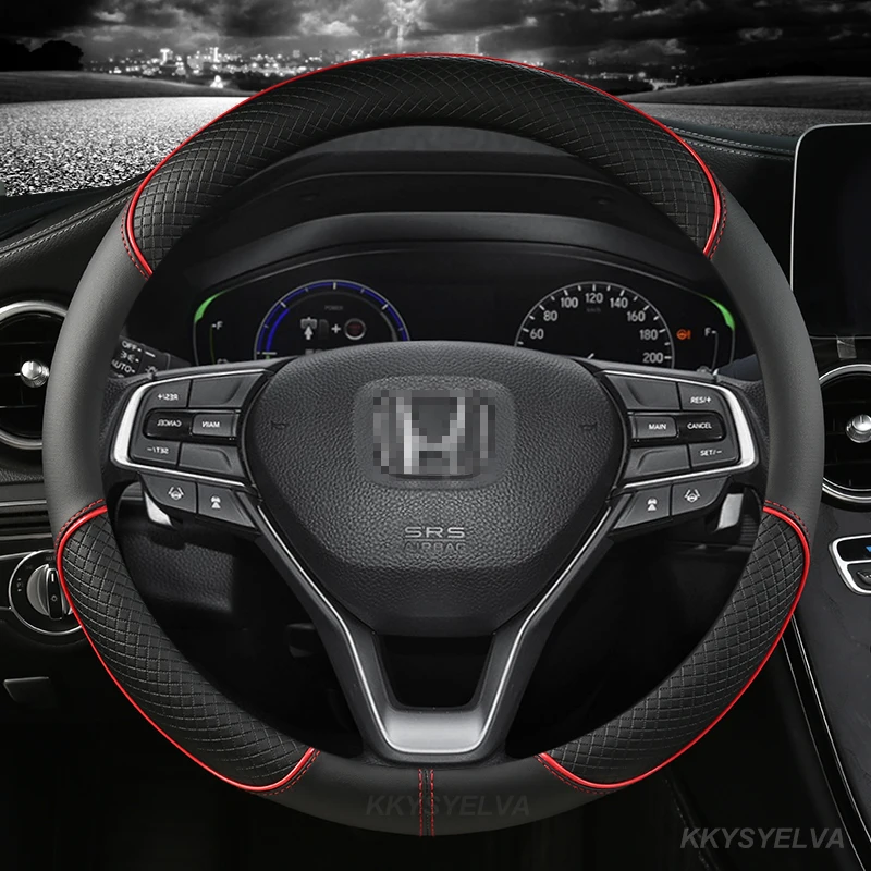 Microfiber Leather Car Steering Wheel Cover For Honda Civic CRV XRV ACCORD ~ 10th steering wheel cover