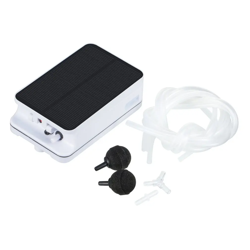 

Solar Powered Oxygen Air Pump Waterproof For Fish Tank Aquarium Aeration Oxygenator with battery Oxygen Bubble Generator
