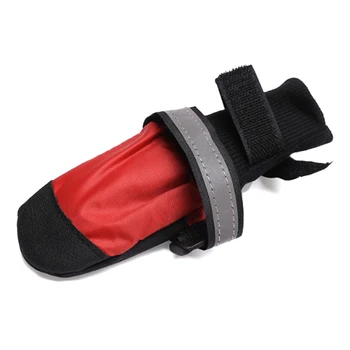 

Creative 4pcs Waterproof Winter Pet Dog Shoes Anti-slip Snow Pet Boots Paw Protector Warm Reflective