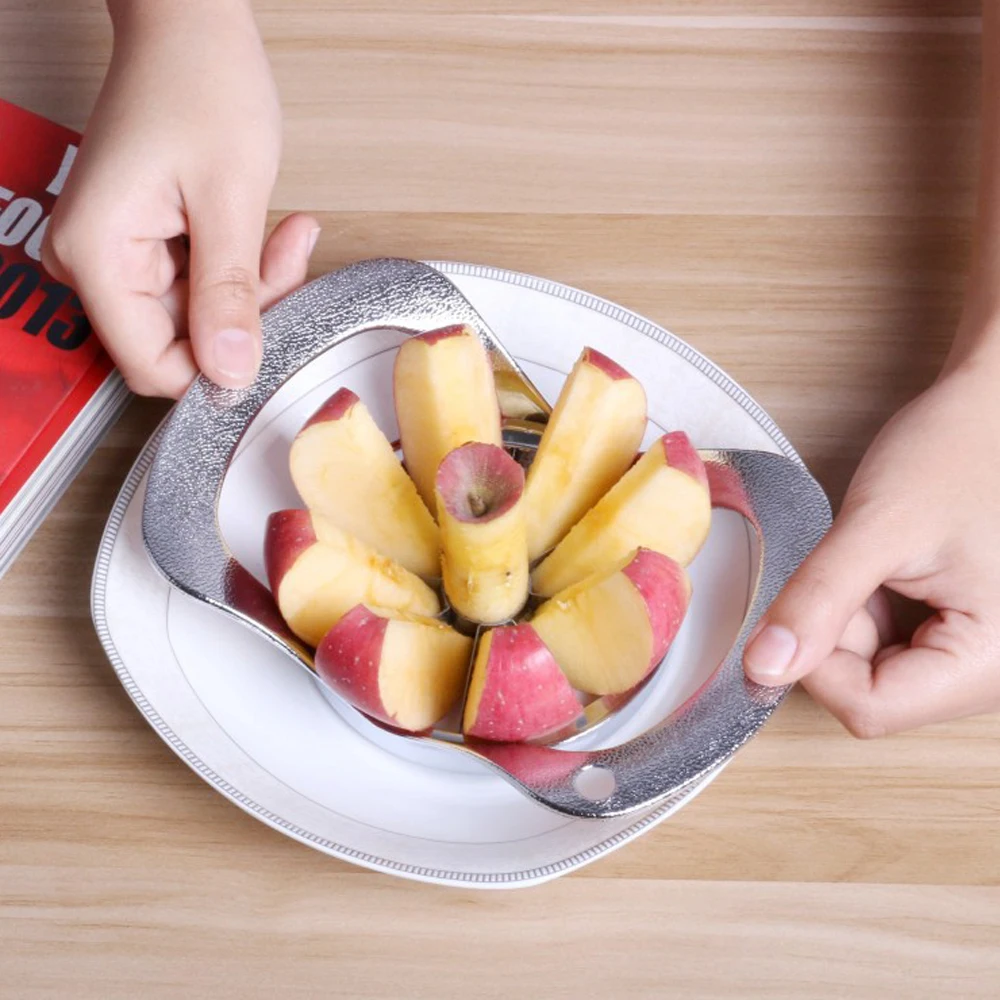 Apple Cutter Zinc Alloy Anti-slipping handle Fruit Slicer Corer Pear Melon Divider Kitchen Tool for Home