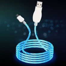 Светодиодный светильник для зарядки данных type-C USB кабель для мобильного телефона для iPhone X huawei samsung S8 Micro USB кабель яркий зарядный провод