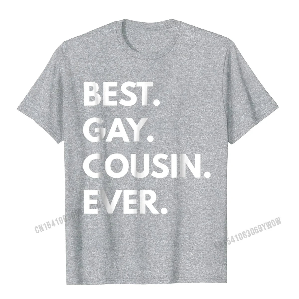 Custom Tops Tees New Arrival O-Neck Casual Short Sleeve 100% Cotton Men's T-shirts Europe Tops T Shirt Free Shipping Best Gay Cousin Ever t-shirt - LGBT Pride__396 grey