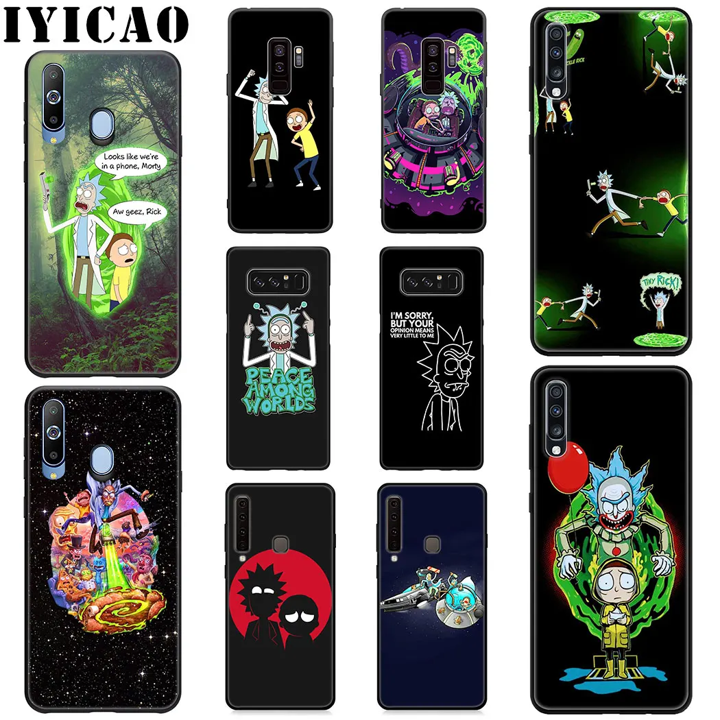 Забавный мягкий чехол IYICAO Rick And Morty для samsung Galaxy A6 Plus A9 A8 A7 2018 A3 A5 2016 2017 Note 9 8 |