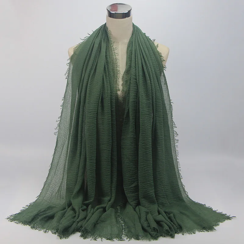90*180 см Модный женский мусульманский шарф хиджаб, платок для женщин, хлопковый платок, исламский шарф из вискозы, шали, обертывания - Цвет: color21MSL090