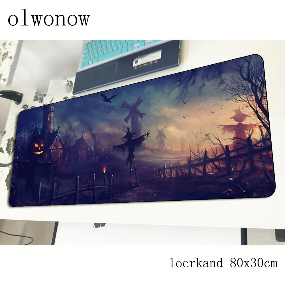 Хэллоуин Тыква коврик для мыши 80x30 см игровой коврик для мыши большой геймерский коврик esports игровой компьютерный стол padmouse коврики для игровой клавиатуры