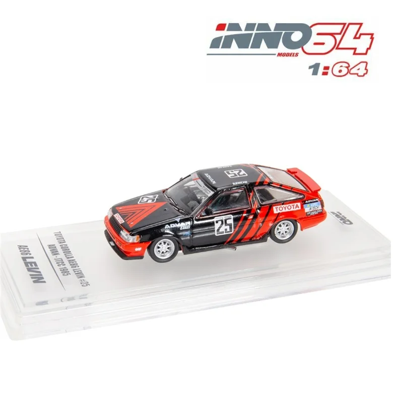 Модель автомобиля под давлением INNO64 1:64 Toyota Corolla Levin AE86 #25 ADVAN JTC 1985|Наземный