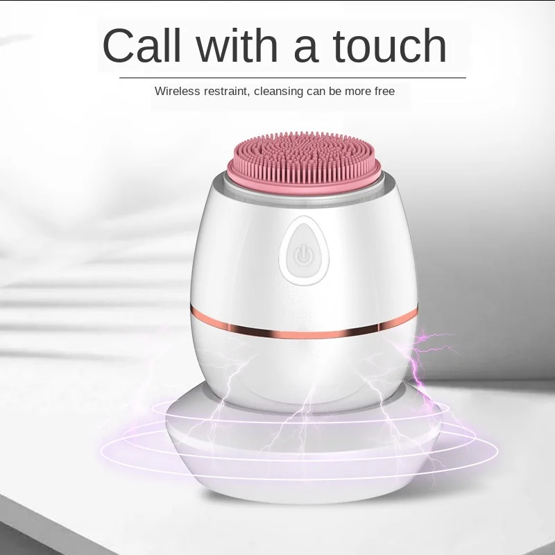 Ultrasonic Face Cleaning Device Wireless Charge Vibration Waterproof Face Massager Pores Cleansing