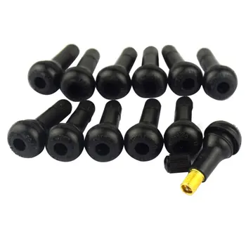 

12pcs/Set Snap-in Standard Black Rubber Valve Stem TR413 for Tubeless 11.5mm Rim Holes Universal Tire Valve Stems