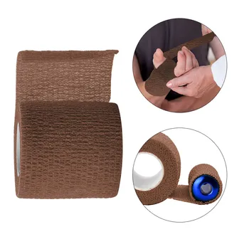 

Brown Retractable Self Adhesive Medical Elastic Bandage Movement Fitness Sports Injury Muscle Strain Protection Tapes
