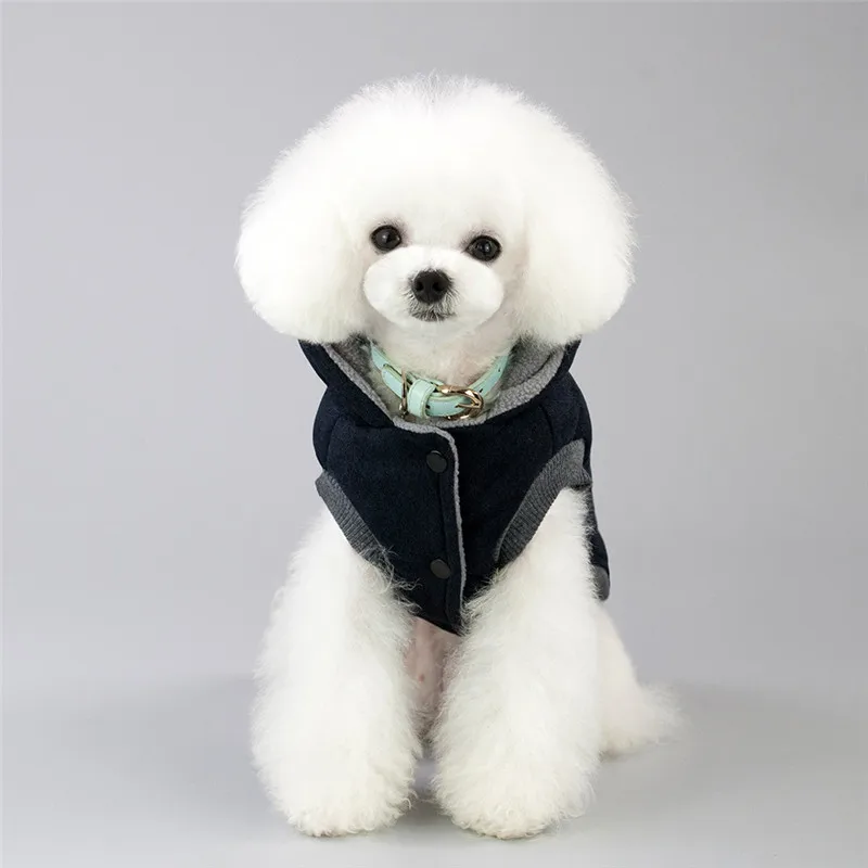 Теплое хлопковое пальто для собак, куртка для маленьких собак, зимняя одежда для щенков, свитер для йоркширского шиха-тцу, одежда для домашних животных, manteau chien
