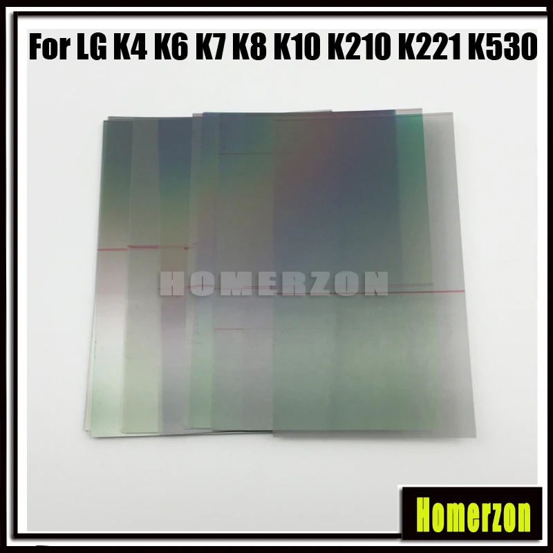 20 шт. ЖК-поляризатор пленка для LG K4 K6 K7 K8 K10 K210 K221 K530 K550 K200Polarized лист мобильный