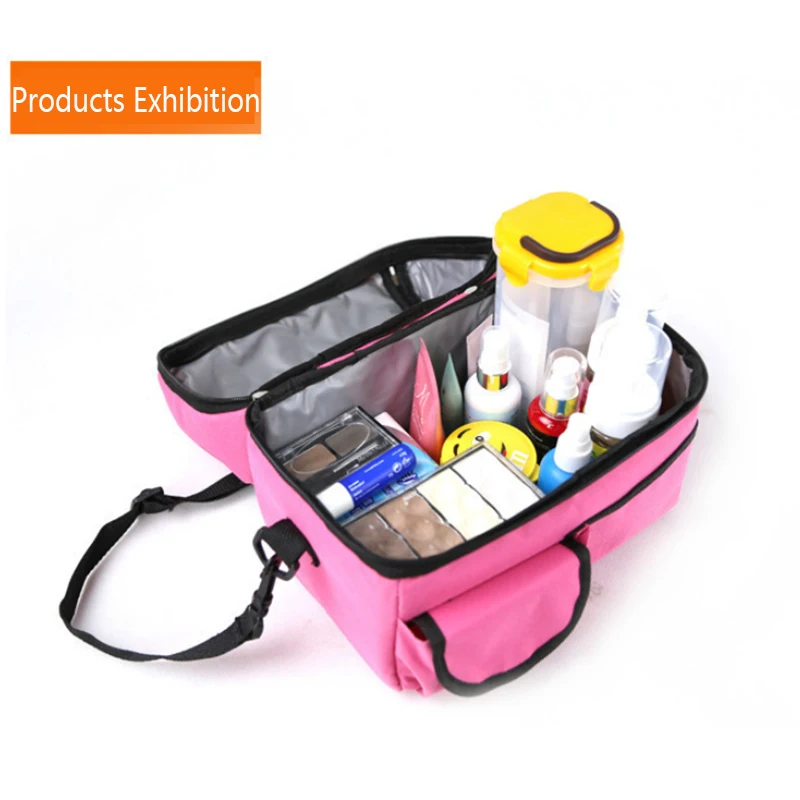 New 2 Layers Picnic Box Portable Cooler Bag Refrigerator Bag Nylon Thermos Bag For Steak Thermal Insulation Ice Pack