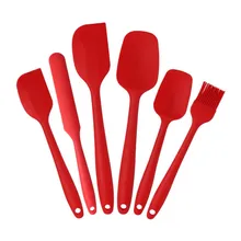 6 шт./компл. BPA бесплатные силиконовые скребок с антипригарным покрытием ложка кремнезема для выпечки барбекю термостойкие гибкий скребок для выпечки Инструменты