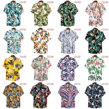 

2020 Hawaii Style Beautiful Code Printing Short Sleeve Shirt Man Leisure Time T Shirt