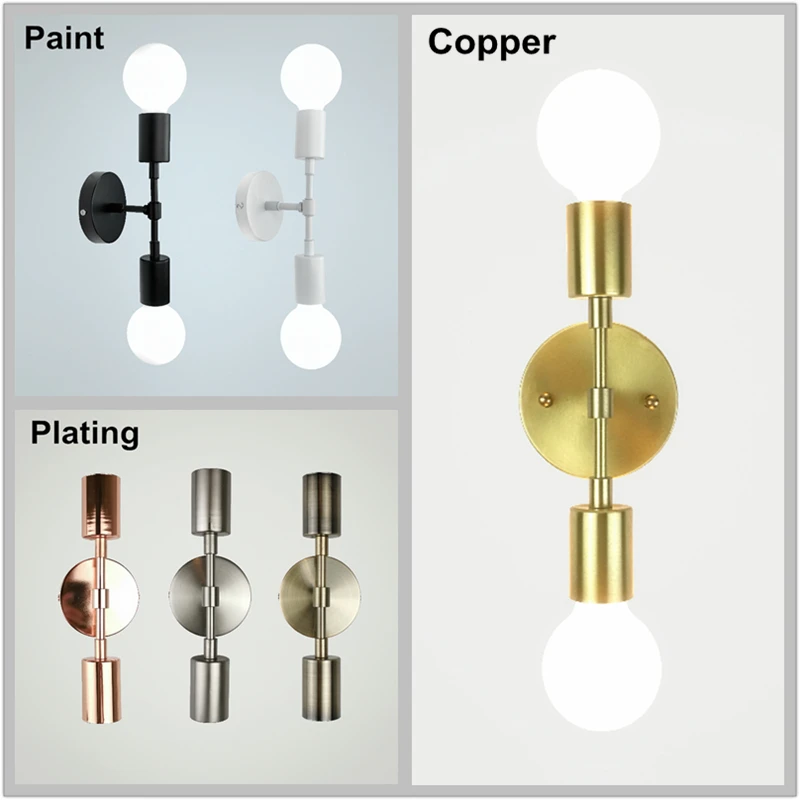 Nordic minimalist creative double head wall lamp bar coffee designer clothing store staircase aisle | Лампы и освещение