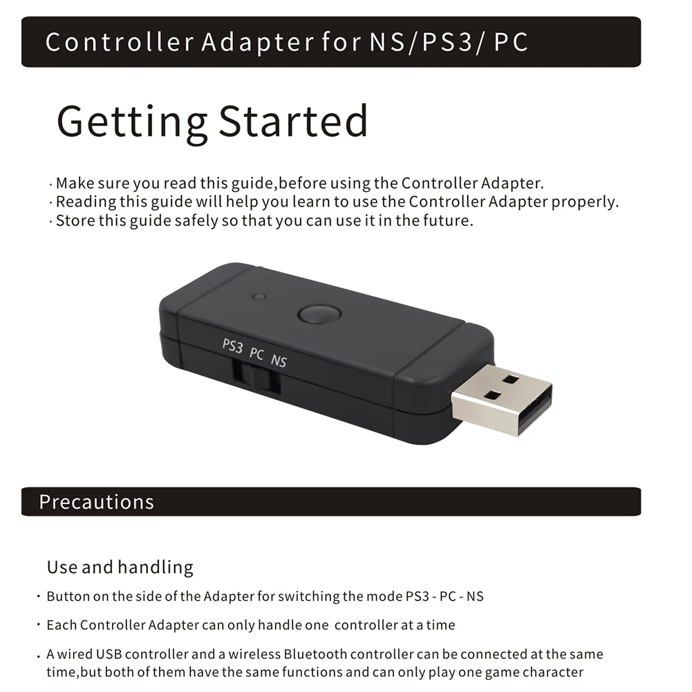 Беспроводной проводной контроллер конвертер адаптер для Nintendo Switch NS PS3 ПК Windows 10