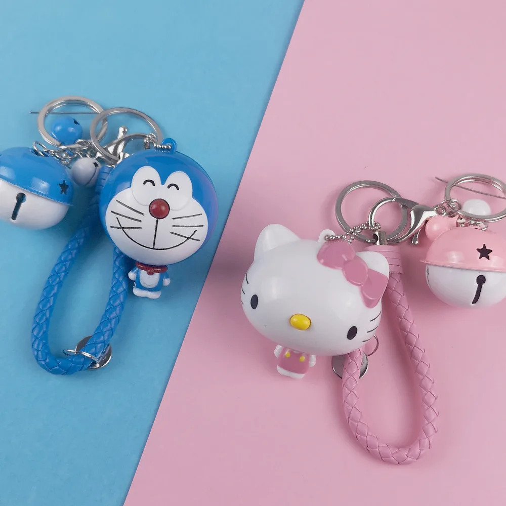 Большая голова jingle blue fat KT cat Выдвижная маленькая рулетка многофункциональная цепочка для ключей Автомобильная сумка Подарочная подвеска