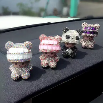 

Car Accessories Munchichi Cute Doll Decorations Crystal Creative Doll For Men And Women Decorations For Home Desk