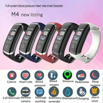 

M4 Smart Watch Sport Bracelet Fitness Tracker Monitor Waterproof Wristband UK