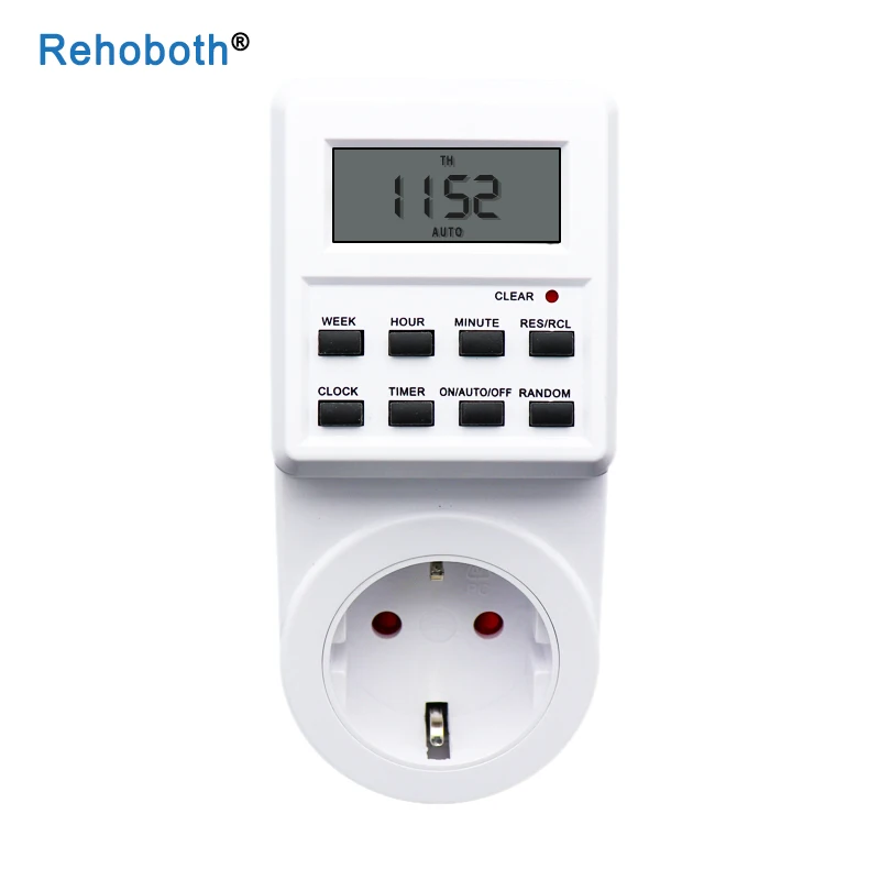 3 x 24 Hour Mains Plug In Timer with LED For Lamps Lights Switch Time Clock UK