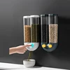 Wall-Mounted Rice Dispenser, 1KG/2KG Grain Container Storage with Lid, Moisture Proof Dry Food Storage Cereal Dispenser Bucket 1