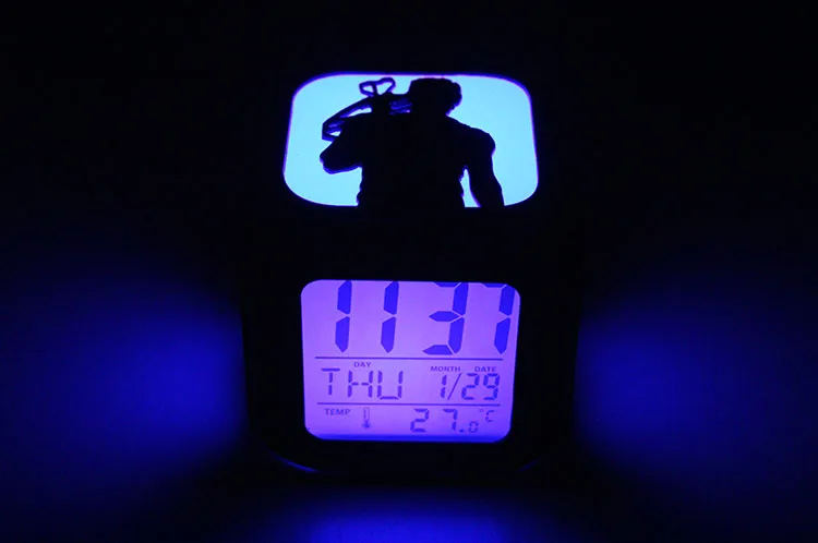 Современный дом Ходячие мертвецы Мода ТВ 3D Led маленький будильник для гостиной спальни украшения