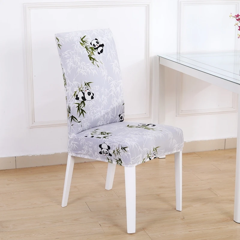 Yaapeet 1pc Chair Cover Removable Thick Plush Slipcover Restaurant For Wedding Party Dining Room Kitchen Table Chair Covers - Цвет: 11
