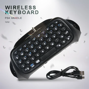 

Mini bluetooth Wireless Keyboard Rechargeable Handle Type Keypad for PS4 Play Station Controller Gamepad Chat