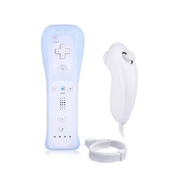 닌텐도 Wii용 무선 블루투스 조이스틱 리모컨, SYNC 게임 패드, 왼손, Nunchuck 옵션, 모션 플러스, 2 in 1 세트