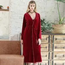 Новинка, женские пижамы, бархатный халат, банный халат, пижама, одежда для сна с ремнем, одежда для сна
