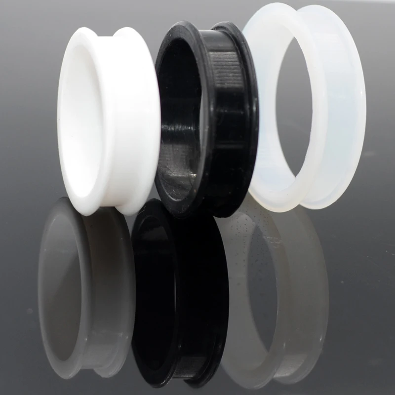 peças silicone flexível dupla escalada lótus oca tampão de túnel do ouvido medidor expansor joias atacado