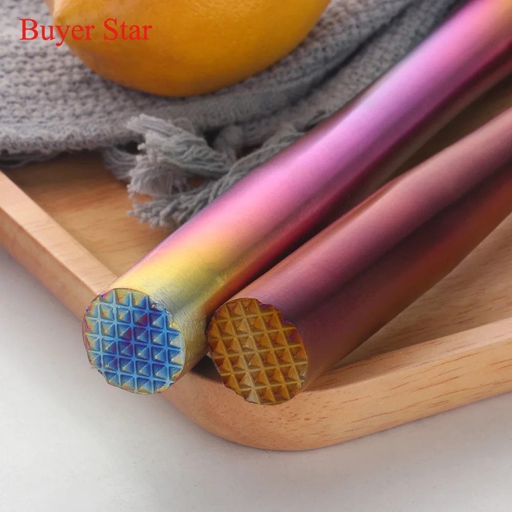 1/3PCS Bar Cocktail Muddler Mojito Stainless Steel Bar Mixer Barware DIY Drink Fruit Muddler Crushed Ice Barware Tool