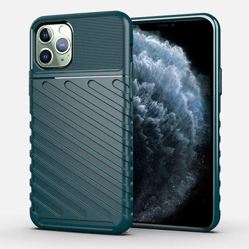 Для iPhone чехол iPhone11 pro Max Мягкий защитный чехол делает мобильный телефон лучше защищенным - Цвет: Коричневый