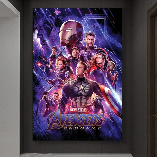 Disney-Affiche de film Avengers Extron War, Marvel Smile Hero, Peinture sur  toile, Art mural, Image