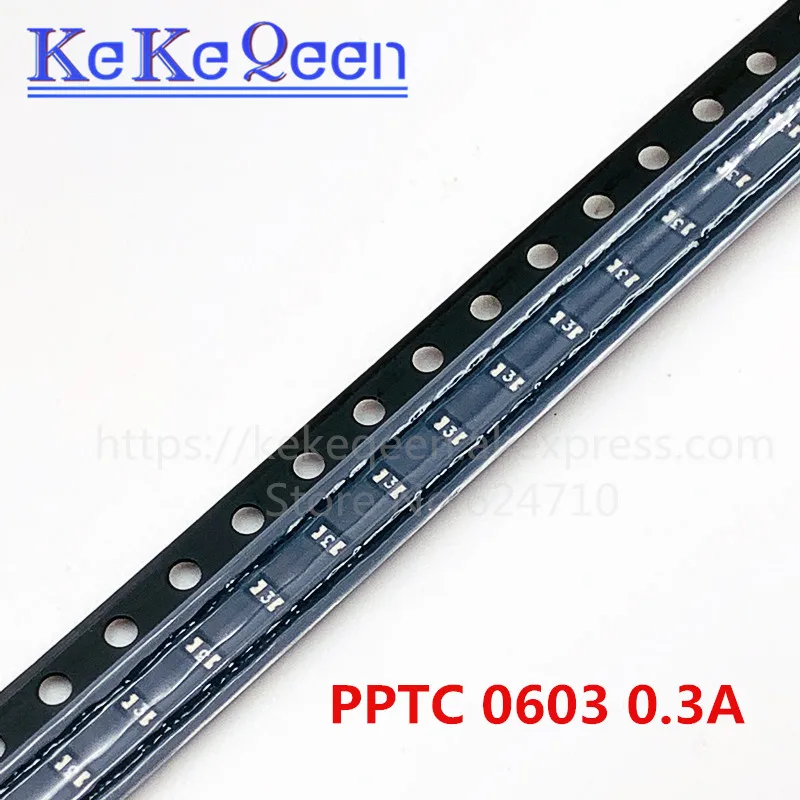 50 шт. 100 ptc-предохранитель 0603 0.3A 300mA 6V 16V 24V SMT SMD перемычки многоразовые SMD0603P030TF