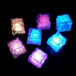 KTV – Cube de glace lumineux à Induction, lumière colorée à LED unique, Simulation de particules de glace, lampe luminescente 
