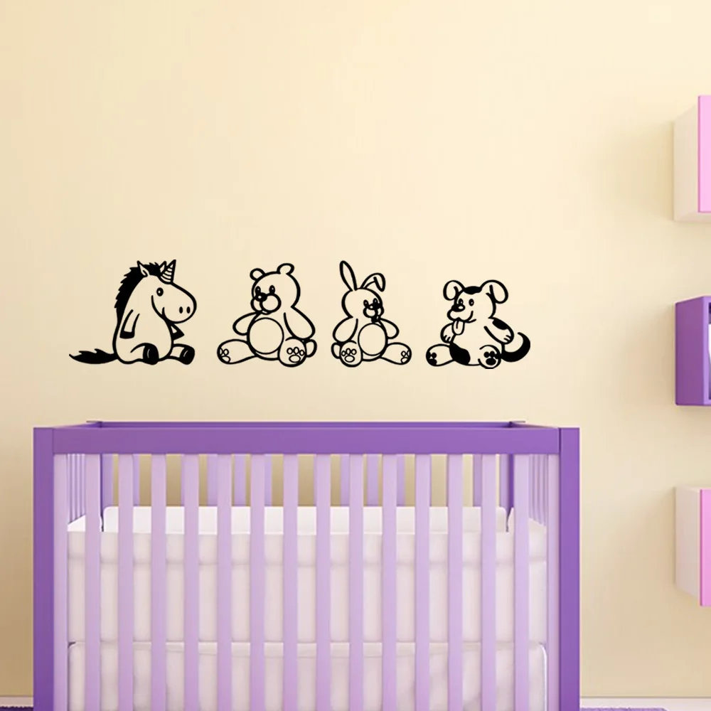 Cartoon Small Animal Creative Wall Stickers Decoration CHILDREN'S Room Removable Adhesive Paper Manufacturers Wholesale Customiz
