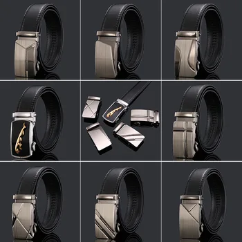 

Famous Brand Belt New Male Designer Automatic Buckle Cowhide Leather Men Belt 110cm-130cm Luxury Belts For Men Ceinture Homme