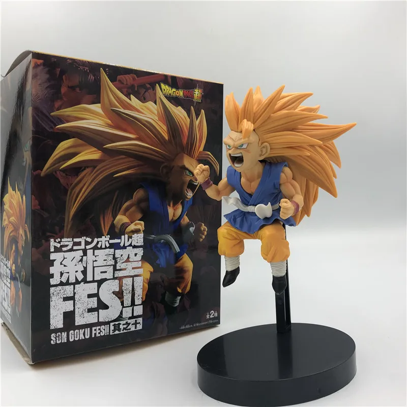 Dragon Ball Z Сон Гоку ребенок Супер Saiyan 3 Ver. ПВХ фигурка DBZ Goku Fighting FES Vegeta Коллекция Модель игрушки 20 см