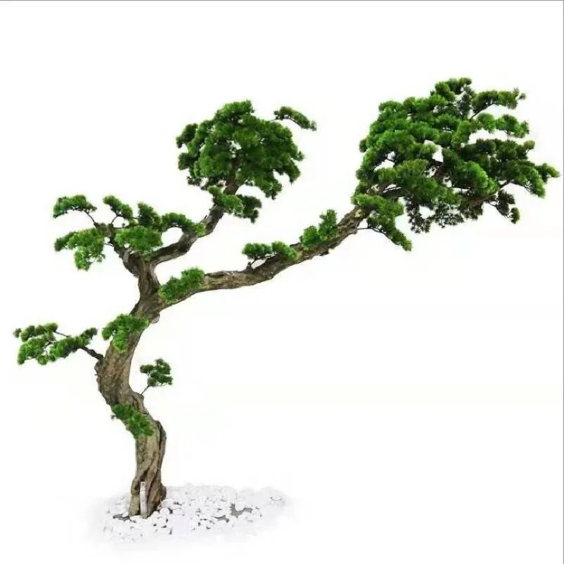 

Artificial pine tree Pine Greeting Guests podocarpus macrophyllus Shopping malls and hotels are decorated with new Chinese style